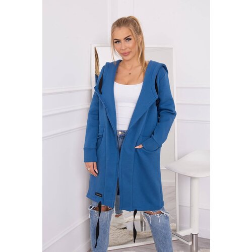 Kesi Insulated cape with hood in denim color Slike