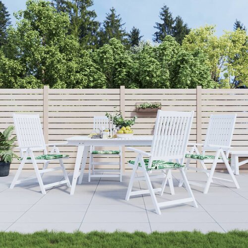 VidaXL Blazine za stole 4 kosi vzorec listja 40x40x3 cm tkanina Slike
