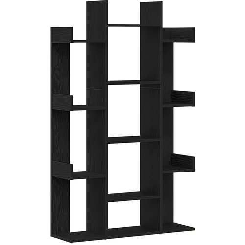 vidaXL Knjigovodna omara Črna Oreh 86x25,5x140 cm Iz Inženirskega lesa, (22066923) Cene