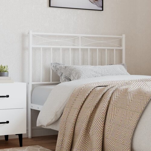 vidaXL Kovinsko vzglavje belo 90 cm Cene
