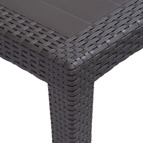 Vrtni stol smeđi 79 x 79 x 72 cm plastika s izgledom ratana Slike