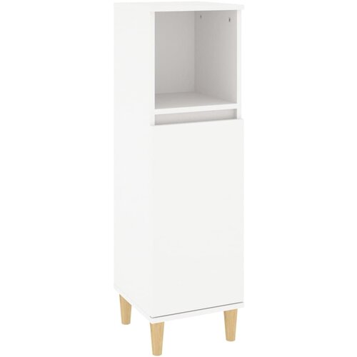 Maison Chic Kopalniška omarica - Kopalniški kabinet bela 30x30x100 cm inženirski les, (21794509) Cene