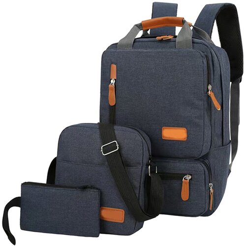  Ranac za laptop set 3u1 ranac i dve torbice plavi 15.6&amp;quot; Slike