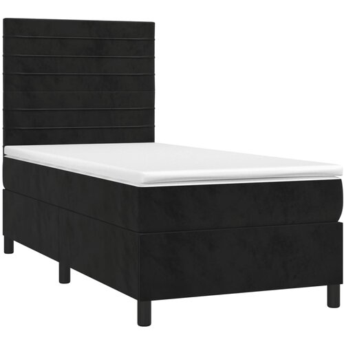  Krevet box spring s madracem LED crni 90x200 cm bar&amp;scaron;un Slike