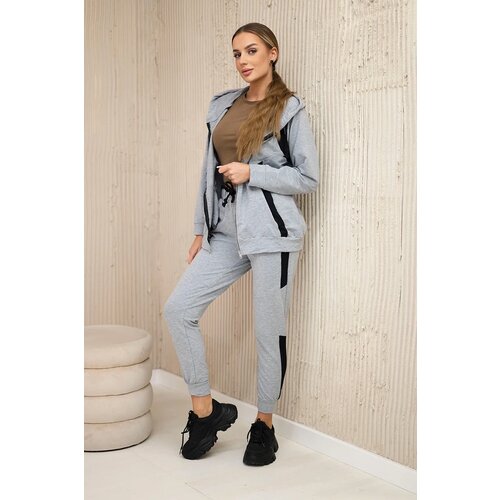 Kesi Sports set with grey stripes Slike
