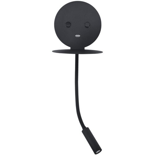 Nova Luce Črna aluminijasta LED stenska svetilka z upogljivo konstrukcijo/z USB priključkom Eclip &ndash; Cene