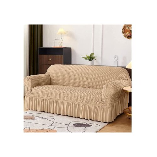 HOMEMATES Retro Pokrivač za dvosede i kauče od 145cm do 185cm - Braon Cene