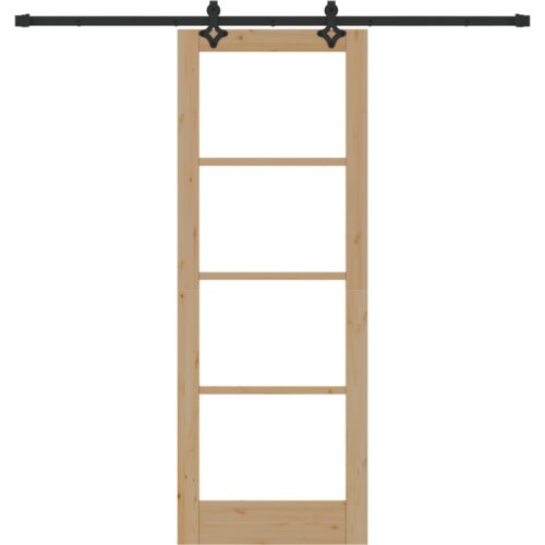 vidaXL klizna vrata s paketom hardvera 78x211 cm od masivnog drva bora Cene