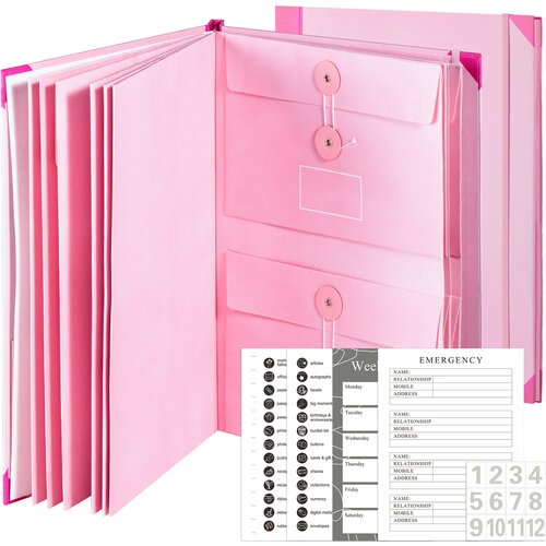INF Harmonika mapa za dokumente, velikost A4 z razširljivimi mapami Pink, (21734616) Cene