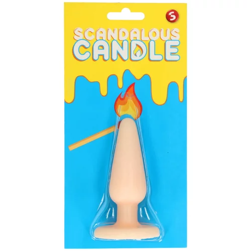 Shots Scandalous - svijeća - analni čep - prirodno (50g)