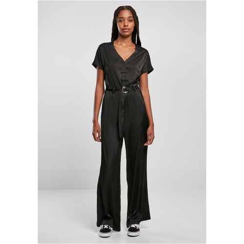 UC Ladies Ladies Satin Wide Leg Belt Jumpsuit black Slike