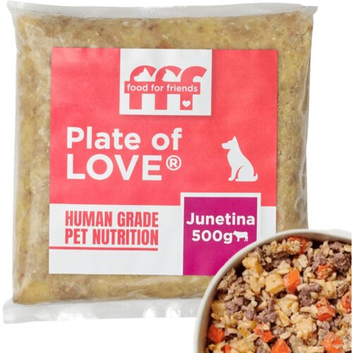 FOOD FOR FRIENDS plate of love - junetina za pse 500g Cene