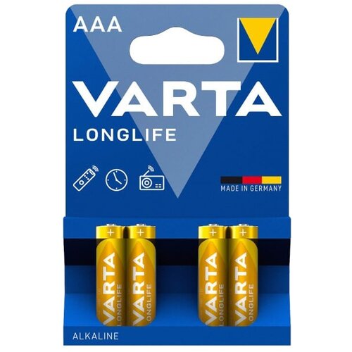 Varta LONGLIFE AAA 1.5V LR03 MN2400, PAK4 CK, ALKALNE baterije Slike