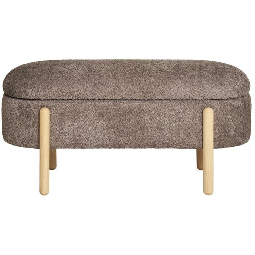 House Nordic Rjava klop iz tkanine bouclé Branca – Cene