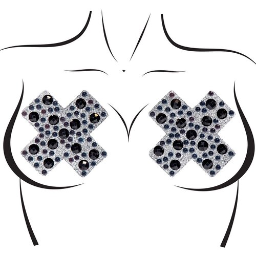 Leg Avenue X Factor Nipple Jewel Stickers Black Cene
