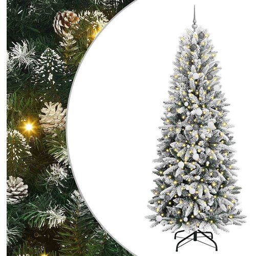 VidaXL Umestno božično drevo med 300 LED Bela 93 x 93 x 240 cm, (5000074823) Slike