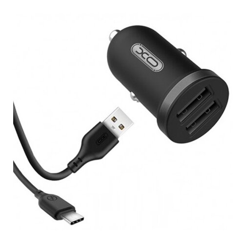 XO TZ08 Car charger + Micro USB Cable 1m Slike