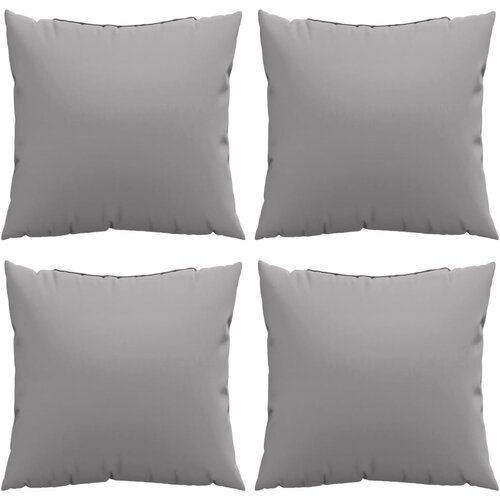  Jastuci za sofu 4 kom sivi 50 x 50 cm od tkanine Slike