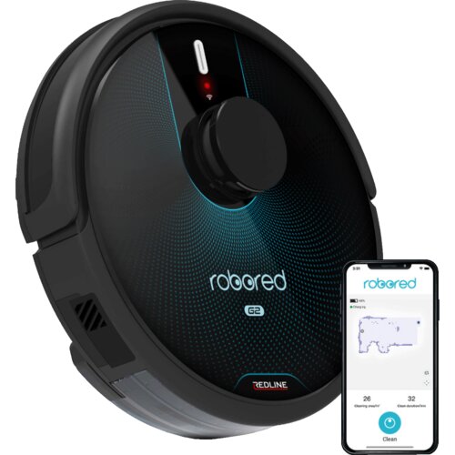 Redline Robot, usisavač, baterija 5200 mAh, WiFi - G2 Robored, Crni Cijene