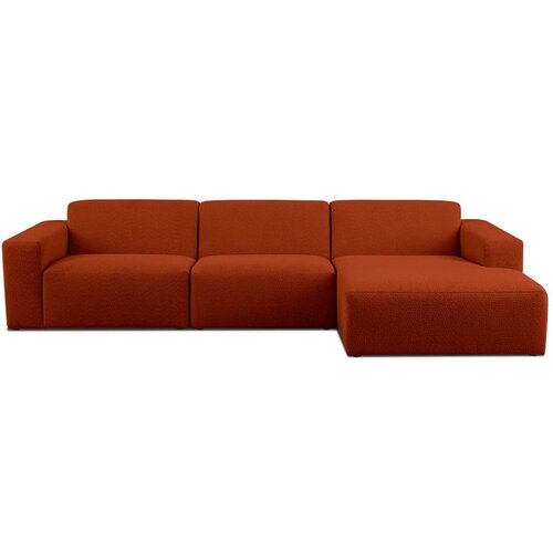 Scandic Ciglasta kutna garnitura od bouclé tkanine (s desnim kutom) Roxy – Cijene