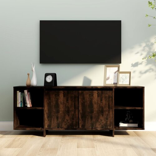 VidaXL TV omarica dimljeni hrast 130x35x50 cm iverna plo&amp;scaron;ča Slike