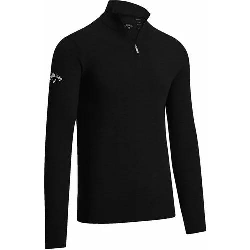 Callaway 1/4 Zipped Mens Merino Sweater Black Onyx XL