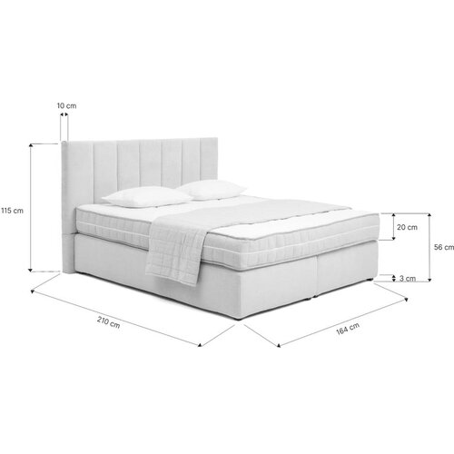 Bonami Selection Bež boxspring krevet 160x200 cm Olia Bold Line &amp;ndash; Slike