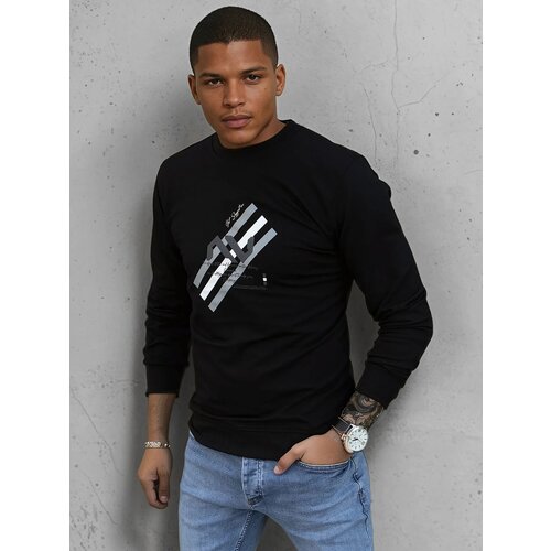 DStreet Bluza męska z nadrukiem czarna Cene