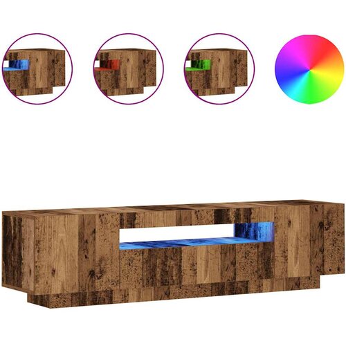  ormarić LED boja drva 160x35x40 cm konstruirano drvo Slike