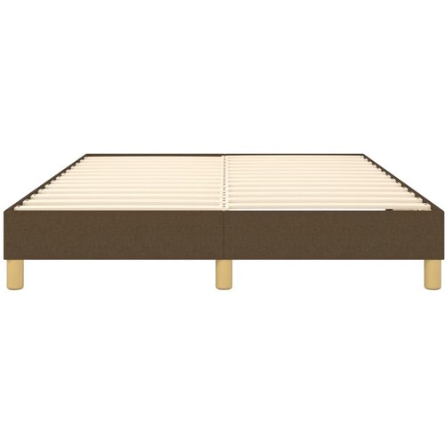  Okvir za krevet s oprugom tamnosmeđi 140 x 200 cm od tkanine Slike