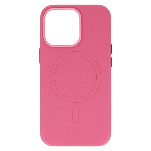 Onasi usnjen silikonski ovitek MagSafe za iPhone 14 Pro Max - pink Slike
