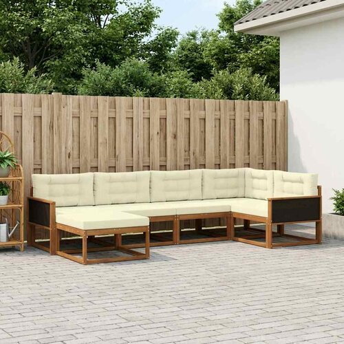  Set vanjskih sofa 6 pcs Prirodna i krem Cene