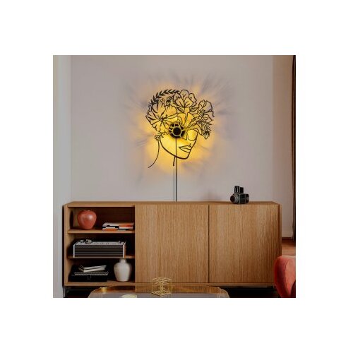 Opviq flower woman black wall lamp Cene