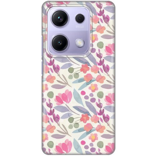 Torbica Silikonska Print za Xiaomi Redmi 14s Watercolor Flowers Cene