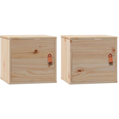 Maison Chic Stenska omarica - Zidna omarica 2 kosa 31,5x30x30 cm trdna borovina iu783, (22063503) Cene