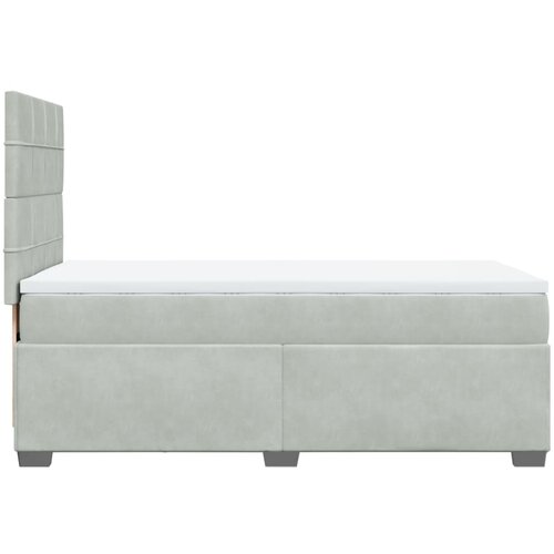 Box spring krevet s madracem svjetlosivi 100x200 cm bar&amp;scaron;unasti Slike
