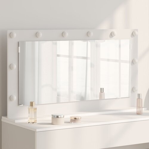 vidaXL ogledalo za toalet Bijelo MDF, Staklo 100 x 55 x 18 cm Cijene