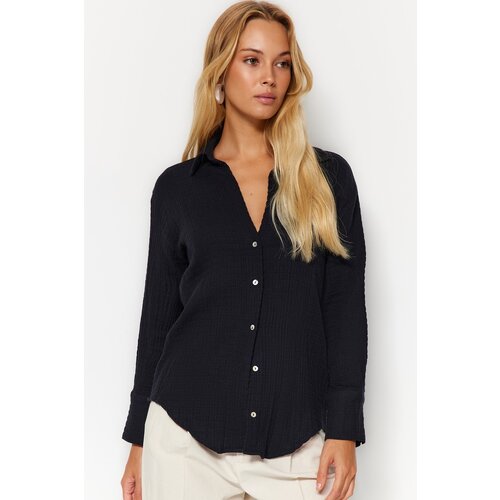 Trendyol Shirt - Black - Oversize Slike