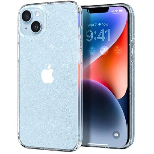 Spigen iPhone 14 Plus Case, Glitter Gel Silicone, Liquid Crystal Glitter Series - Transparent, (20713912) Cene