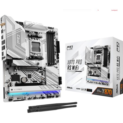 AsRock MB X870 PRO RS WIFIAMD X870, 4xDDR5, 3xM.24xSATA, WIFI7, USB4, RAID, ATX, 2.5G LAN Cijene