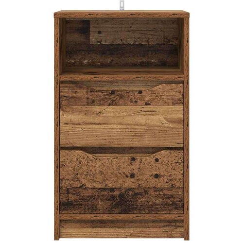 VidaXL Noćni ormarići s ladicama 2 pcs Staro drvo 40 x 30 x 467 cm Slike