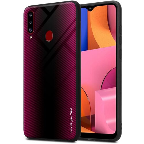 Cadorabo Case, združljiv s Samsung - Stripe Optics v Crimson Pink - Za&scaron;čitni pokrov iz silikona TPU in hrbta iz kaljenega stekla, (20572531) Cene