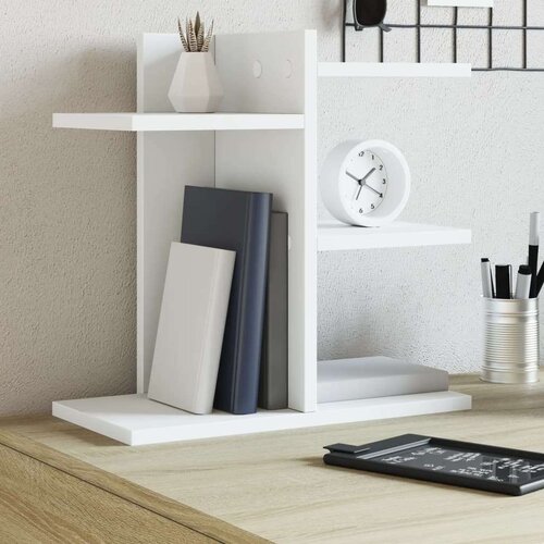  Organizator za stol bijeli 42 x 21 5 x 42 cm konstruirano drvo Slike