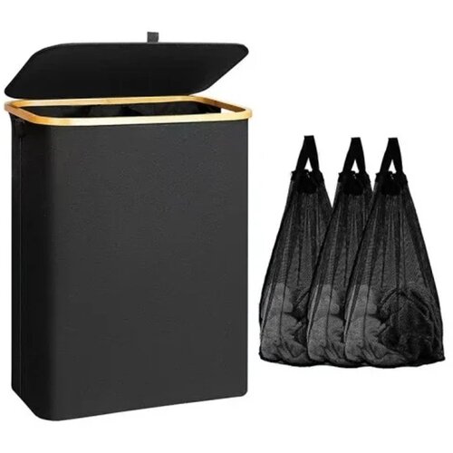 BOLZZ korpa za veš Bamboo black Slike