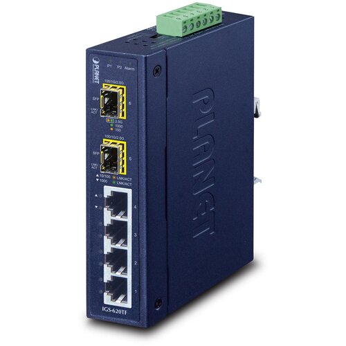 Planet IGS-620TF network switch Unmanaged Gigabit Ethernet (10 /100 /1000) Blue Slike