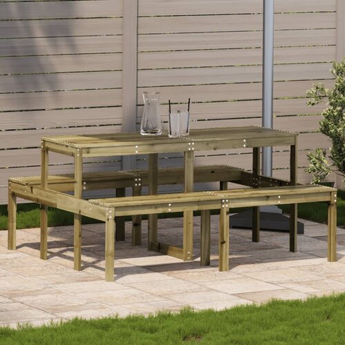 vidaXL Piknik miza 160x134x75 cm impregnirana borovina Cene