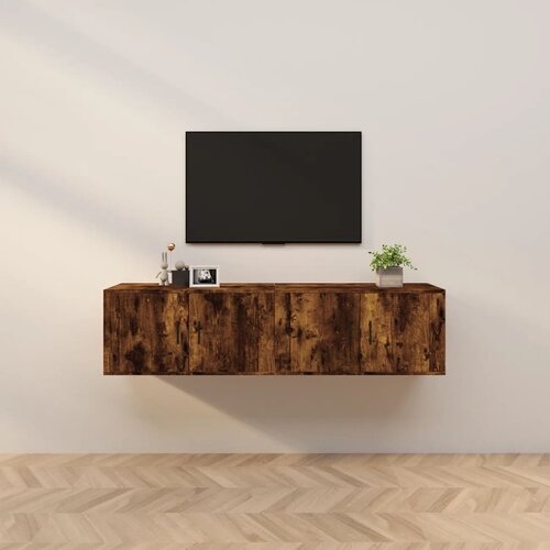  Zidni TV ormarići 2 kom boja dimljenog hrasta 80x34,5x40 cm Cene