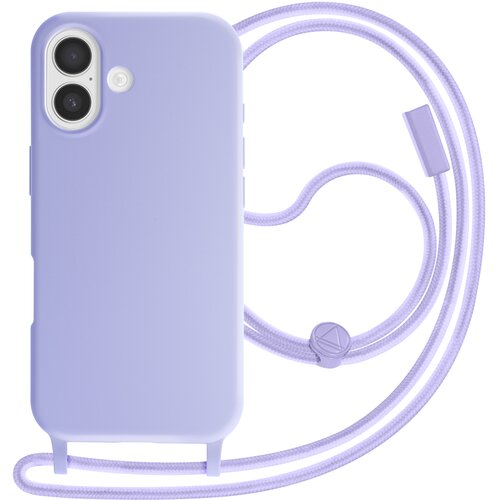 AVIZAR Ovitek za iPhone 17 silikonski Soft Touch z nastavljivo vrvico za okoli vratu, Lavanda, (5000189197) Cene