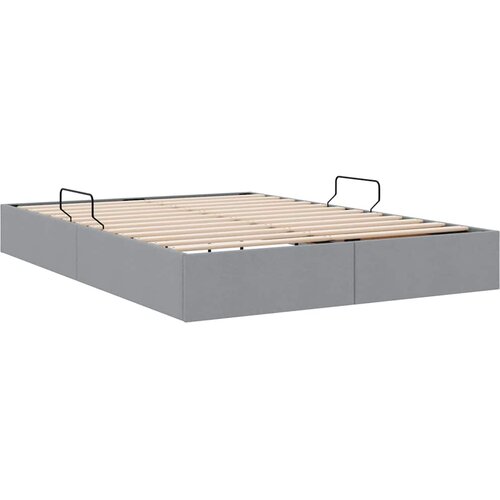  Krevet s od storage Svijetlo siva 135 x 190 cm tkanina Slike