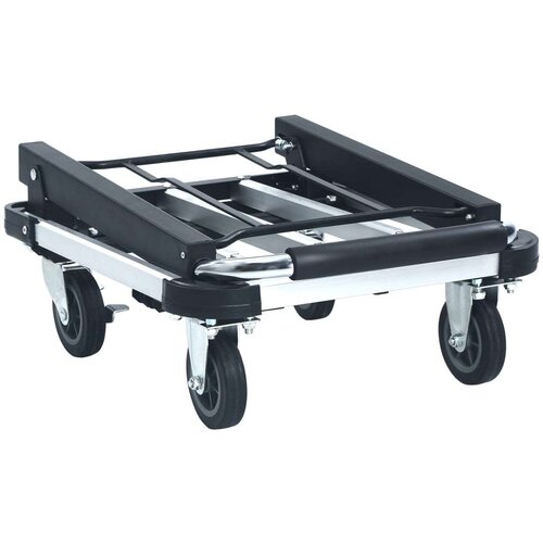 VidaXL Sklopiva transportna kolica 150 kg aluminijska srebrna Slike